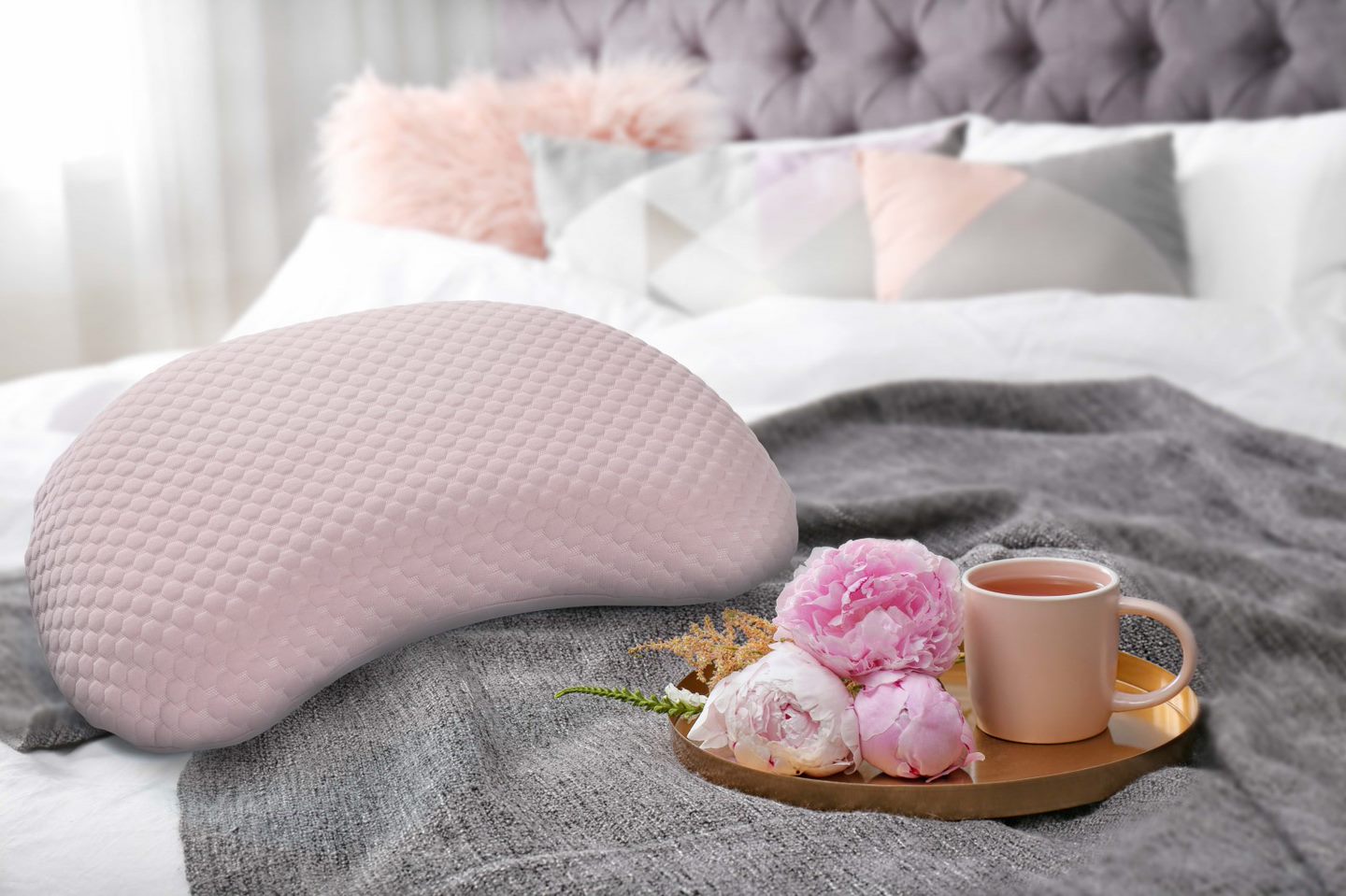 Подушка премиум класса Niature П502 LUBUA, Лиловая купить в OrtoMir24